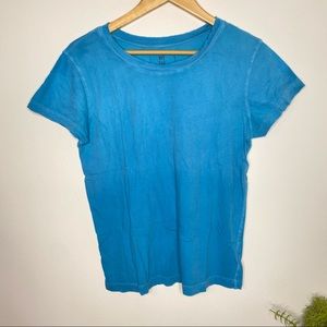 Free People TShirt Blue Shirt Short Sleeve